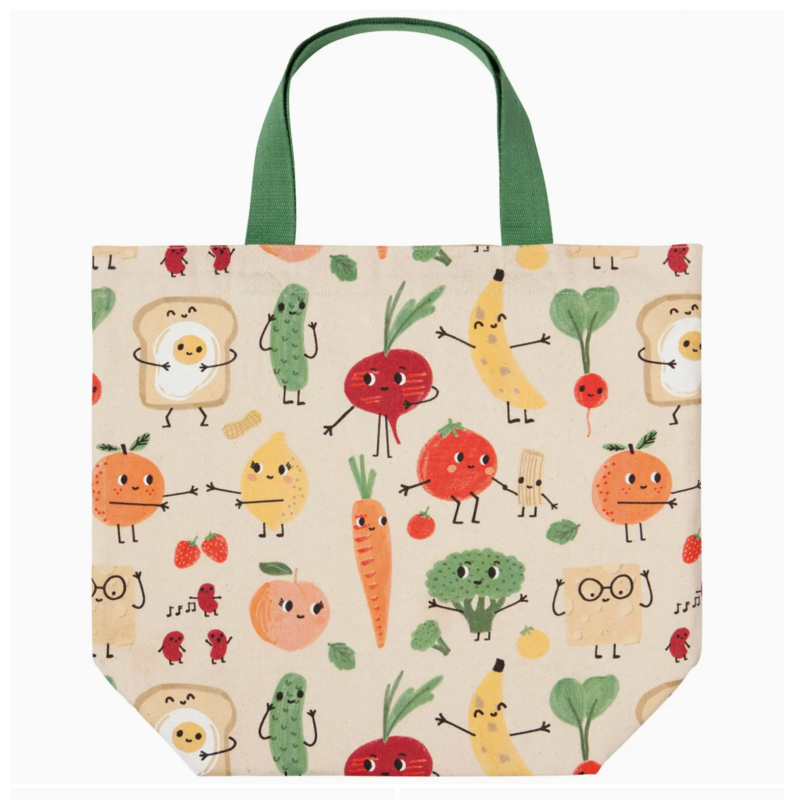 Danica Jubilee (Faire) Pocket Tote Bag-Funny Food