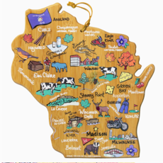 Wisconsin Cutting Board with Artwork by Fish Kiss