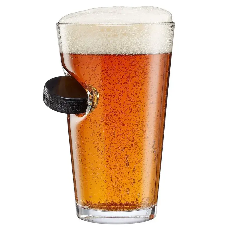 Pint Glass - Hockey Puck