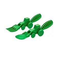 Constructive Eating Set of 2 Tractor Utensils - Green