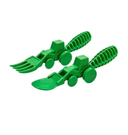 Set of 2 Tractor Utensils - Green