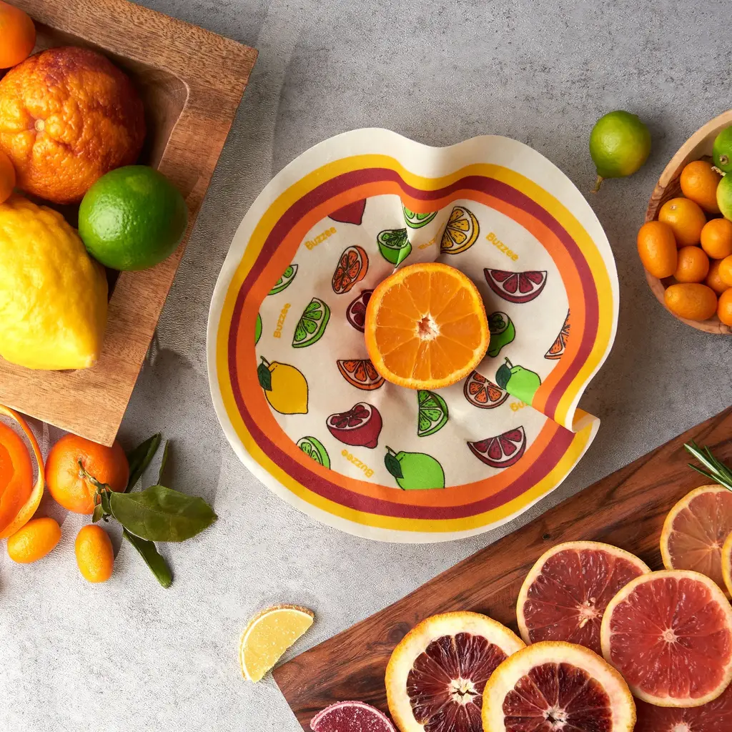 Reusable Beeswax Wraps - Rounds - Citrus