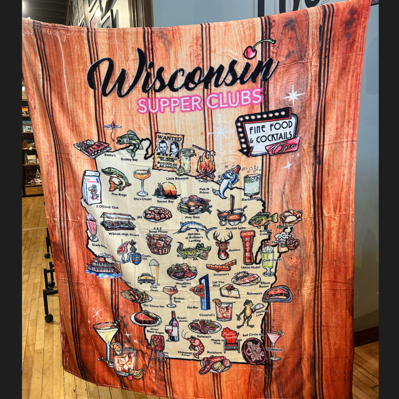 Pink Squirrel Studios Wisconsin Supper Club Blanket-Series 2