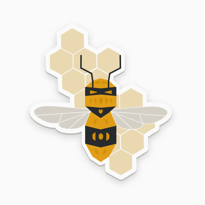 Ruff House Print Shop Sticker: Honey Bee