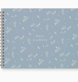 Ruff House Print Shop Meal Planner: Scattered Flowers Sky Blue