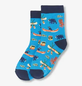 Little Blue House Kids Socks- Blue on The Lake, Blue