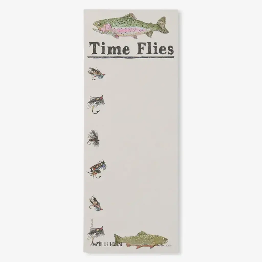 Little Blue House Notepad - Time Flies