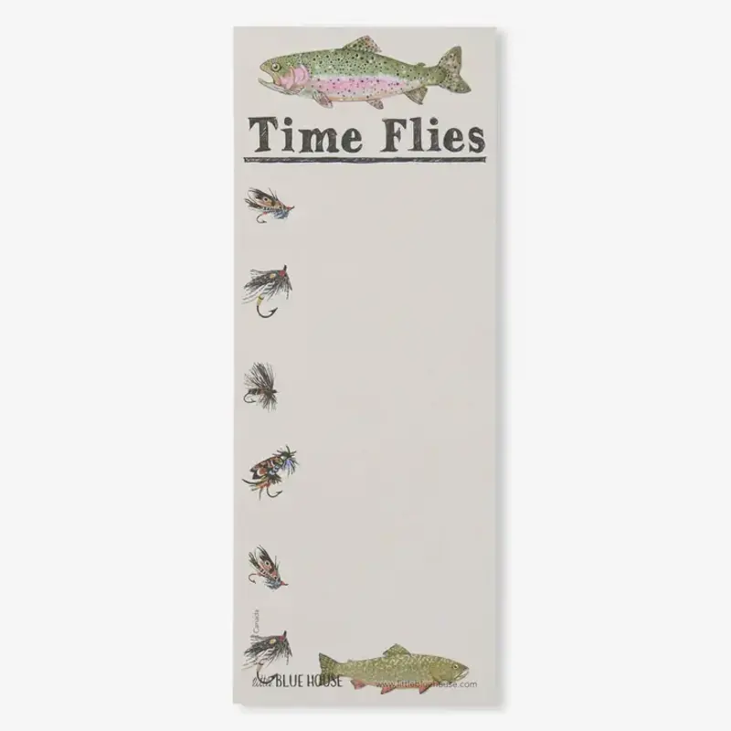 Little Blue House Notepad - Time Flies