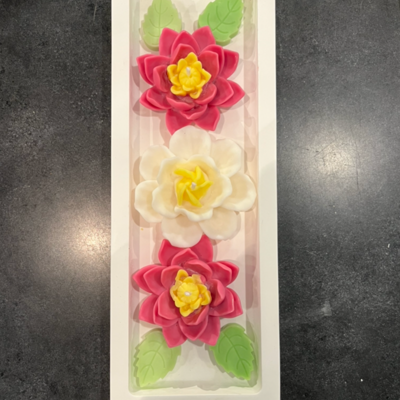 Large Flower Candle Tray