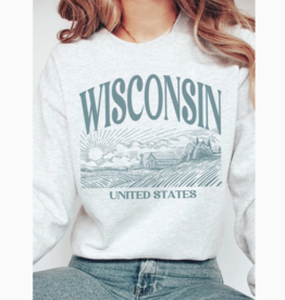 Wisconsin US Farm Scene Crewneck
