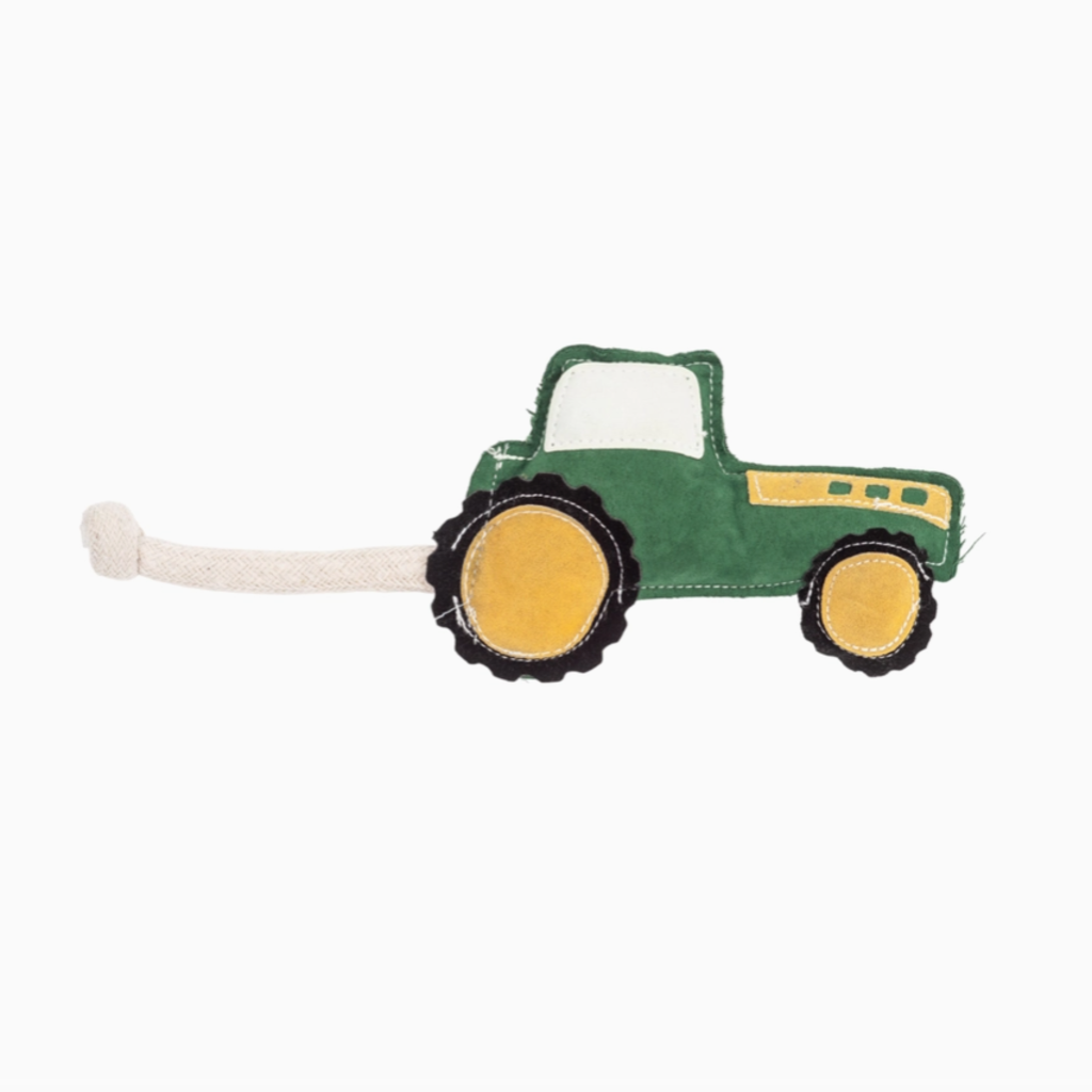 Leather Tractor Dog Chew Toy