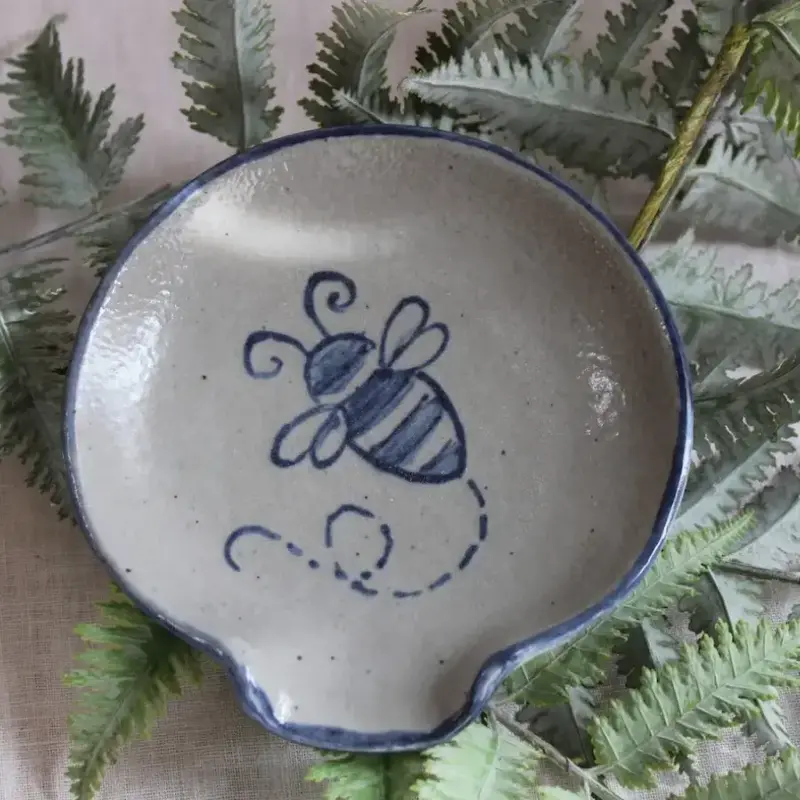 Rowe Pottery Spoon Rest - Bumble Bee