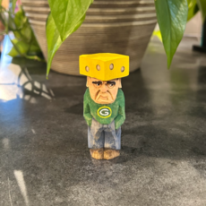 Denny Williams Mini Wood Carving - Packer Cheesehead