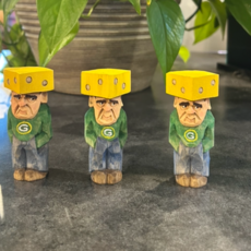 Denny Williams Mini Wood Carving - Cheesehead