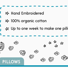 WI Hand Embroidered Pillow