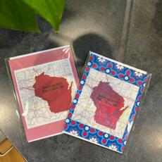 Cari Raynae Greeting Card - Eau Claire Map (assorted colors)