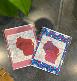 Cari Raynae Greeting Card - Eau Claire Map (assorted colors)