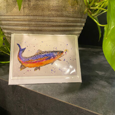 Amy Beidleman Rainbow Blue Trout Greeting Card