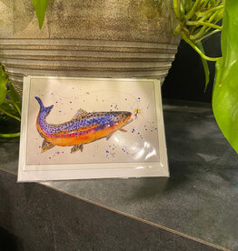 Amy Beidleman Rainbow Blue Trout Greeting Card