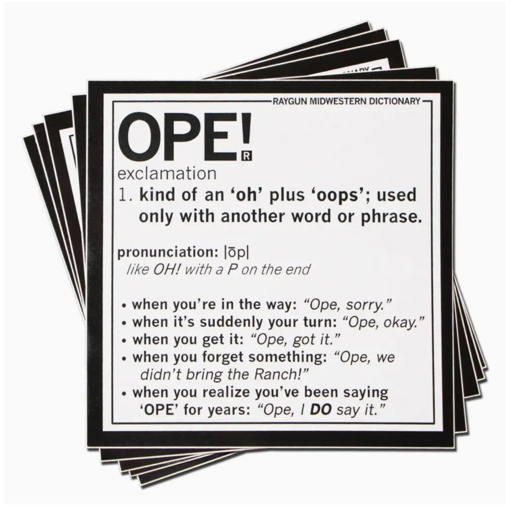 Raygun Sticker - Ope definition
