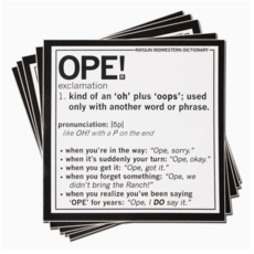 Raygun Sticker - Ope definition