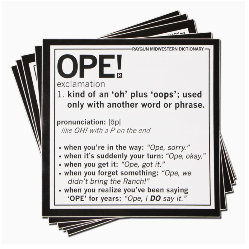 Raygun Sticker - Ope definition