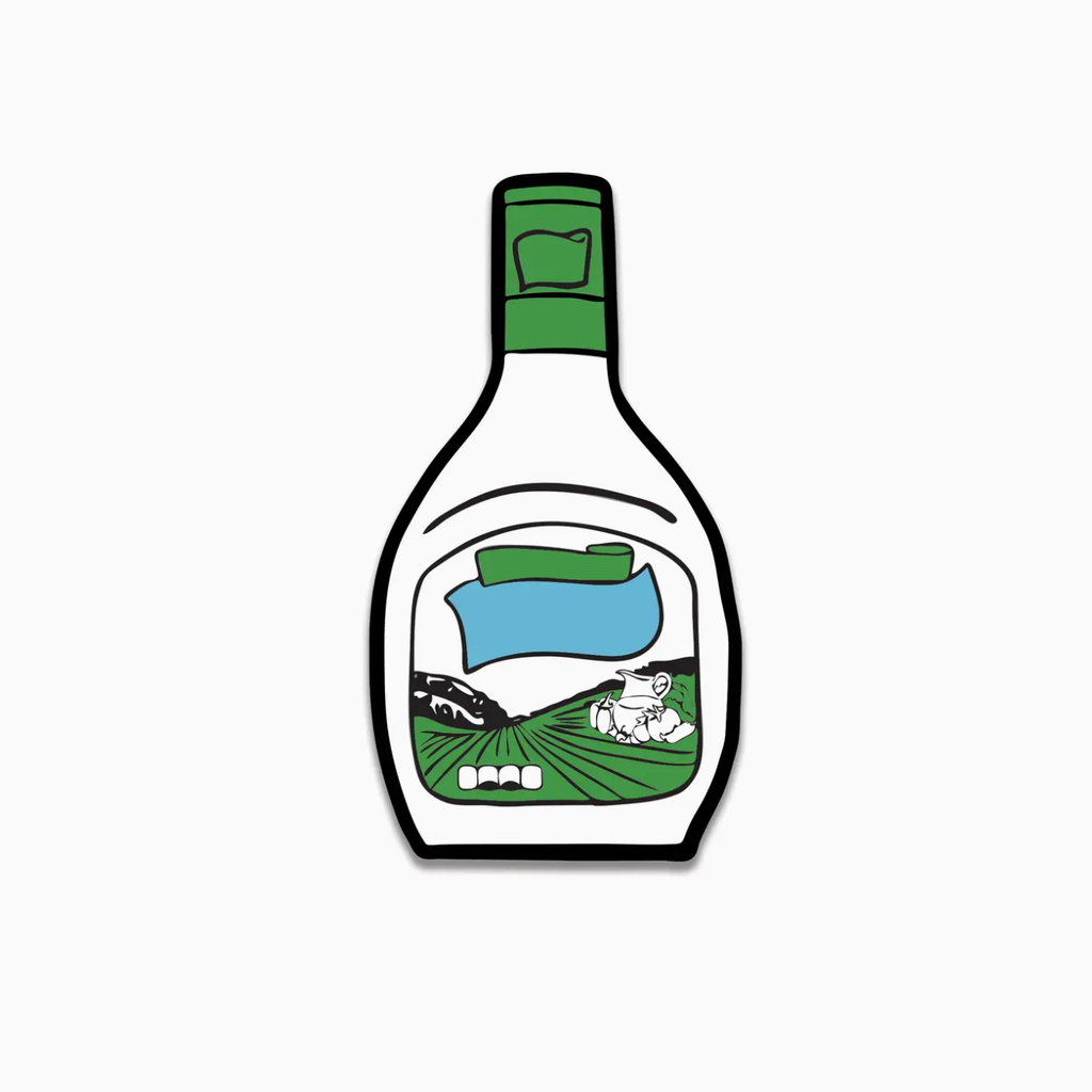 Raygun Sticker - Ranch bottle die cut