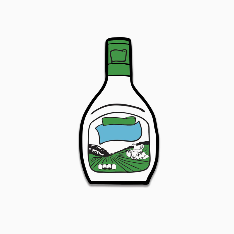 Raygun Sticker - Ranch bottle die cut