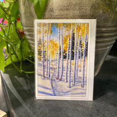 Amy Beidleman Fall Trees in Snow Greeting Card