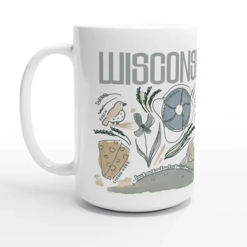 Wisconsin Mug (Ivory & Sage)