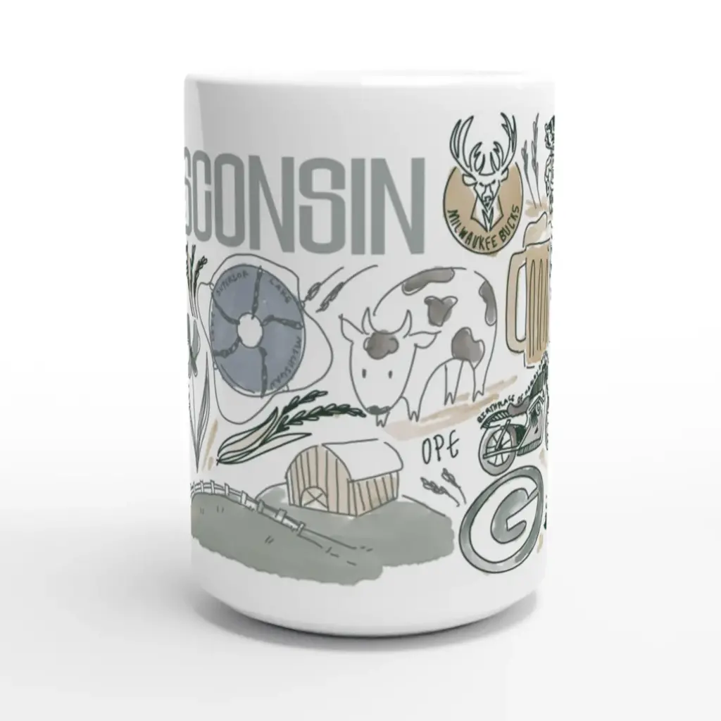 Ivory and Sage Wisconsin Mug (Ivory & Sage)