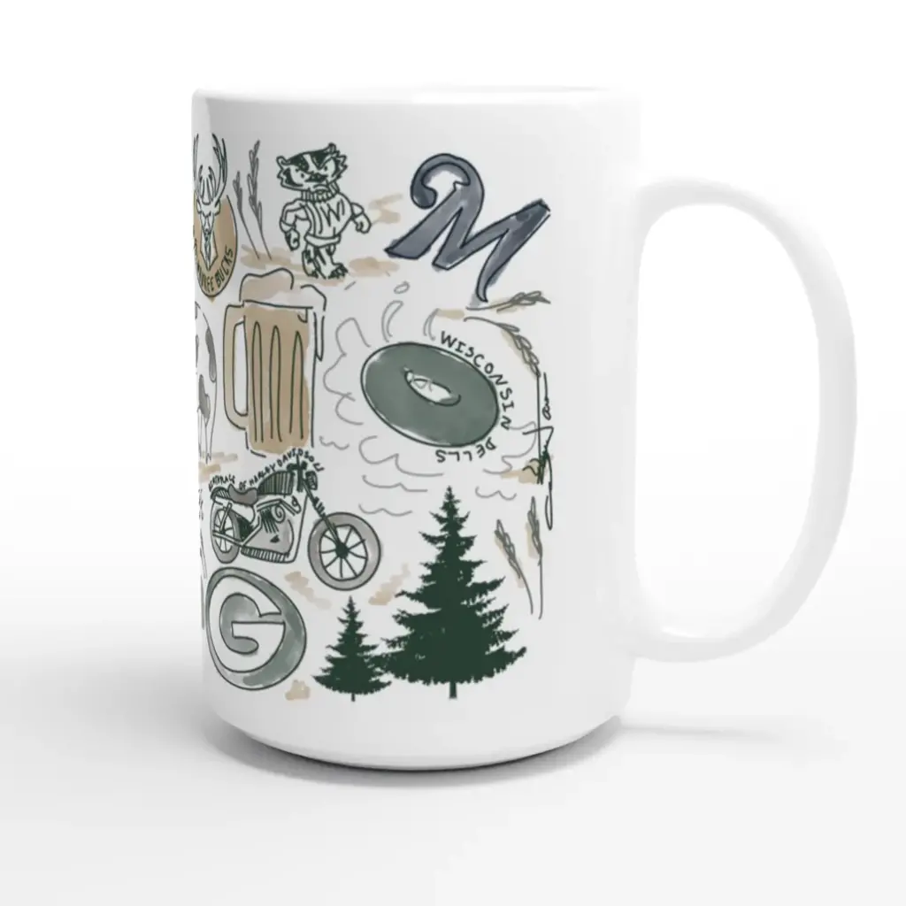 Ivory and Sage Wisconsin Mug (Ivory & Sage)