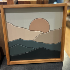 Fern & the Twig Sunset-reclaimed wood art