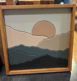 Fern & the Twig Sunset-reclaimed wood art