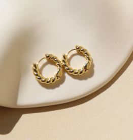 Token (Faire) Croissant Huggie Hoop Earrings - 14k gold fill