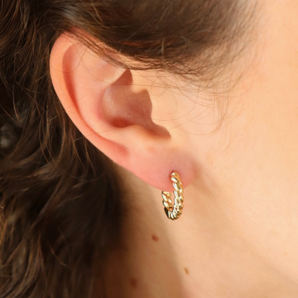 Token (Faire) Croissant Huggie Hoop Earrings - 14k gold fill