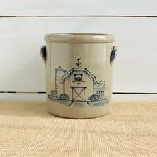 Rowe Pottery 1/2 Gallon Crock - Barn