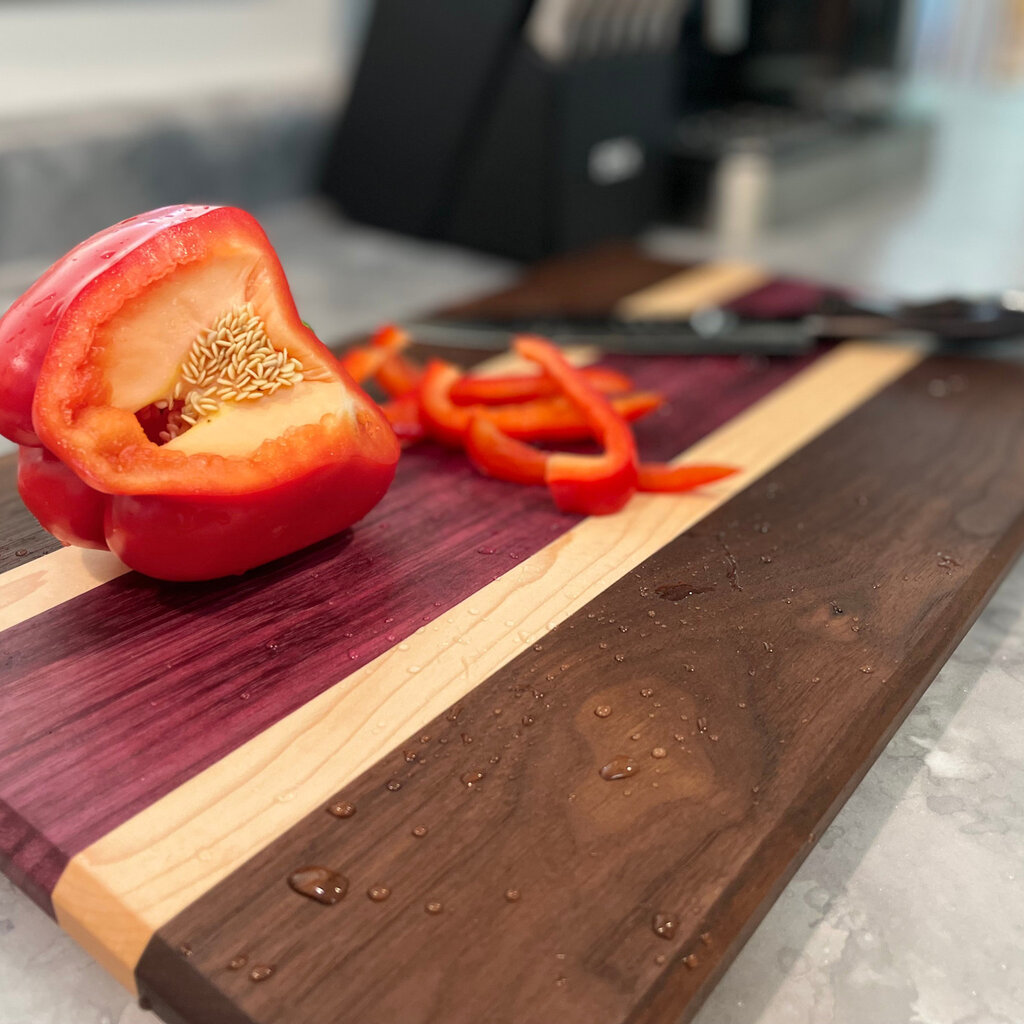 Wood Cutting Board + Wood Care Kit