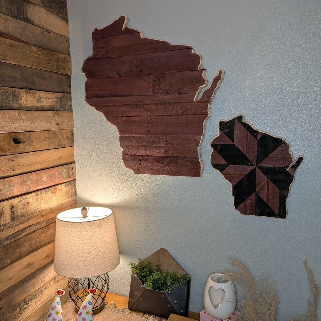 Matthew Staads Wisconsin Shaped Wood Sign (Small)