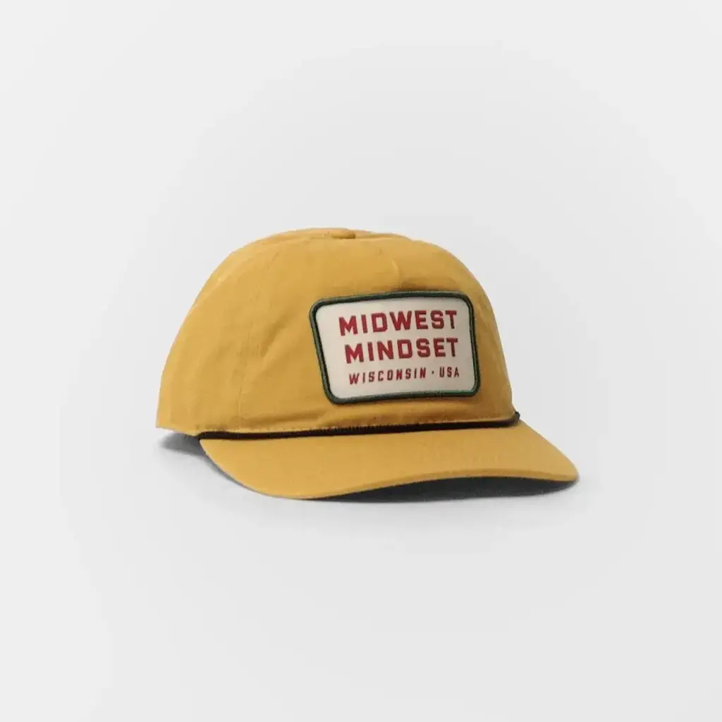 Giltee MKE Midwest Mindset Union Snapback Hat (Vintage Gold)