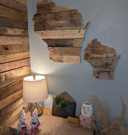 Matthew Staads Wisconsin Shaped Wood Sign (Large)