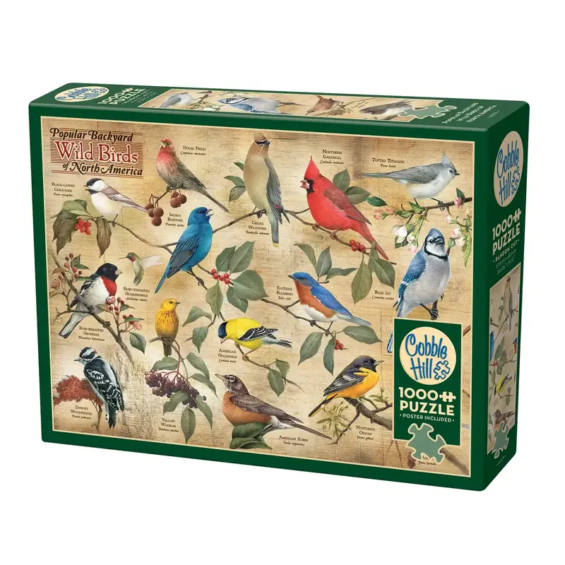 Cobble Hill Puzzles Puzzle: Popular Backyard Wild Birds of North America (1000 pc)