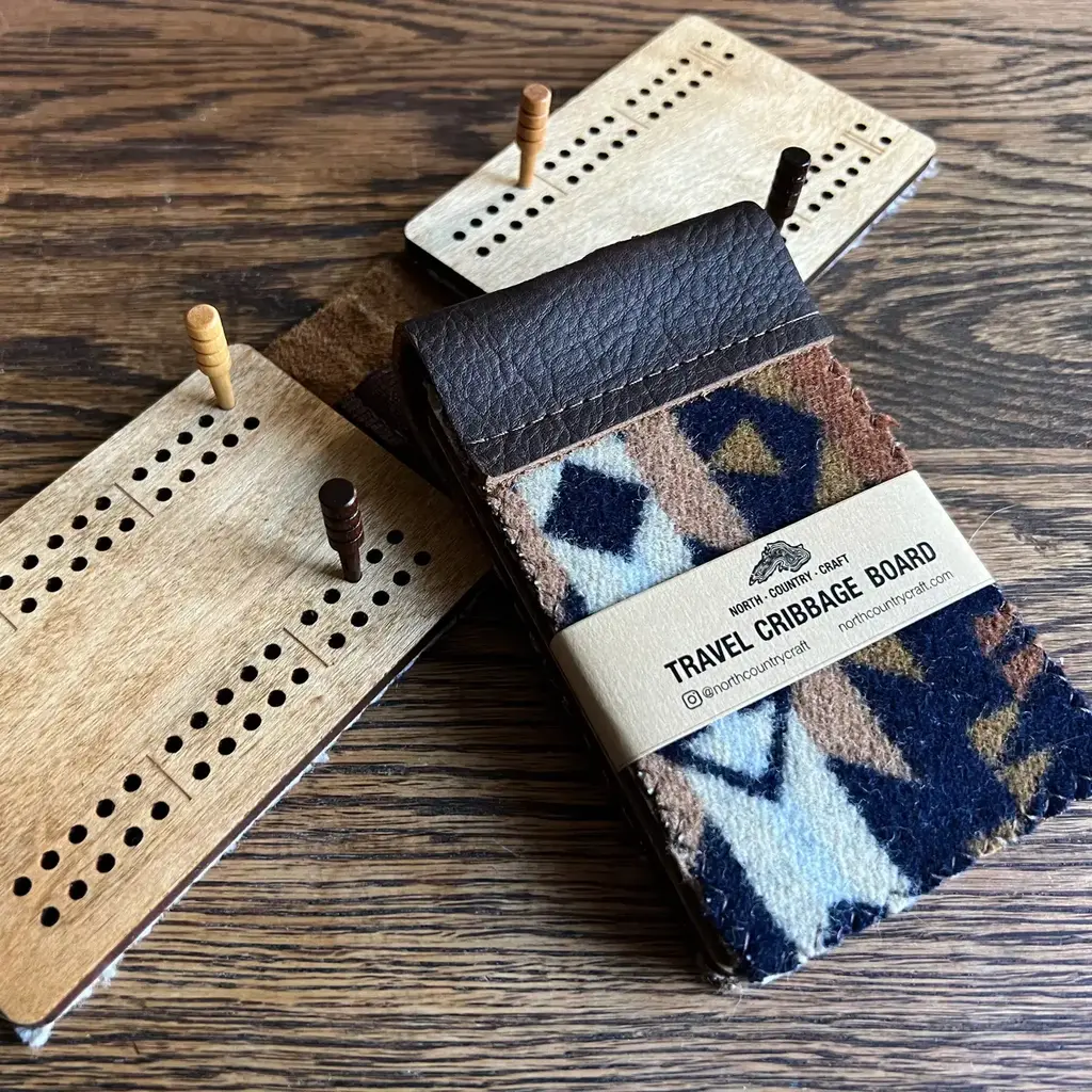 North Country Craft Travel Cribbage Board