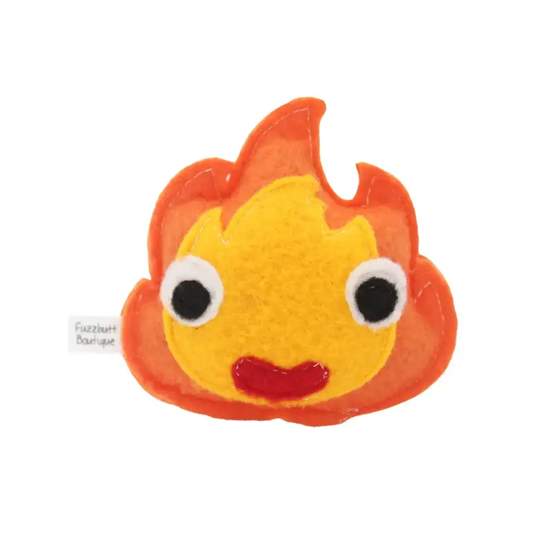 Fuzzbutt Boutique LLC Felt Catnip Toy- Calcifer