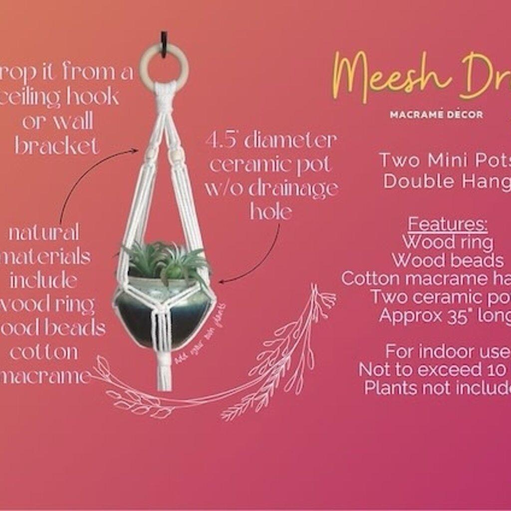 Box Set - Double Macrame Plant Holder