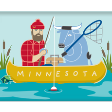 Cindy Lindgren Paul Bunyan Fishing Print (8x10) MN