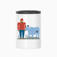 Creative Compass Insulated Can Koozie - Classic Paul Bunyan + Babe