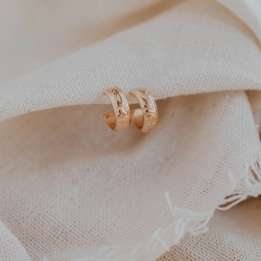 Hello Adorn Jewelry Hello Adorn - Baby Flora Hoops - 14k Gold Fill