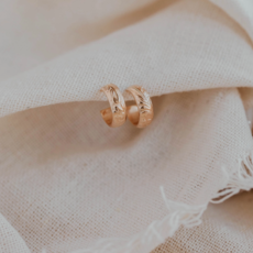 Hello Adorn Jewelry Hello Adorn - Baby Flora Hoops - 14k Gold Fill