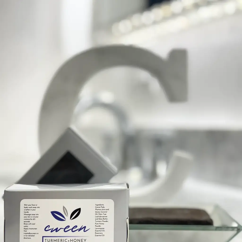 Cween LLC Turmeric and Honey Black Soap (4oz)